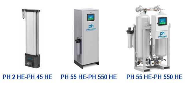 Адсорбционные осушители холодной регенерации PH HE - High Efficiency (высокоэффективные) EKOMAK