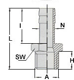 Переходники GAV 1233 (папа-елочка) для для соединения шланга с пневмоинструментом