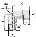 Переходники  1250/1 265/1 уголок L-MF 1/8, 1250/2 265/2 уголок L-MF 1/4, 1250/3 265/3 уголок L-MF 3/8, 1250/5 уголок L-MF 3/4, 1250/6 уголок L-MF 1 GAV