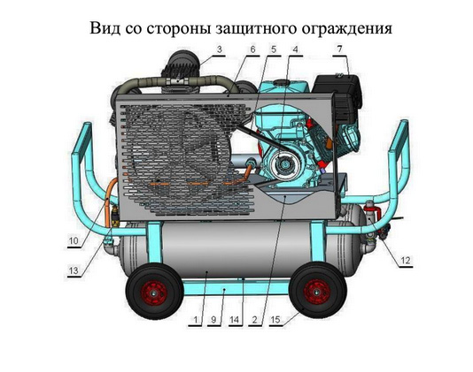 Общий вид компрессорной установки СБ4/С-90.W95/6.SPE390