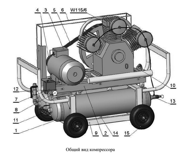 Общий вид компрессорной установки СБ4/С-90.W115/6